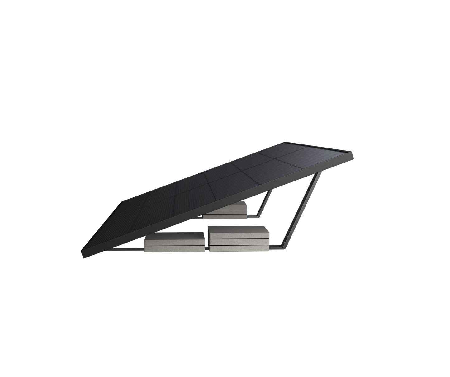 Supporto pannello solare per tetto piano e cortile